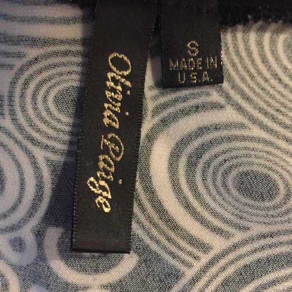 Black & White Olivia Paige Tie Back Tunic Size Small - Picture 7 of 7